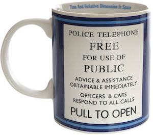 Tardis Door Sign Ceramic Mug