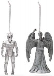 Doctor Who Cyberman And Weeping Angel Christmas Ornament Set