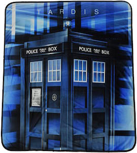 The Tardis Throw Blanket