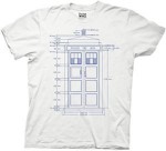Shop for your Doctor Who Tardis blueprint t-shirt