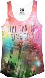 Tardis Time Can Be Rewritten Tank Top