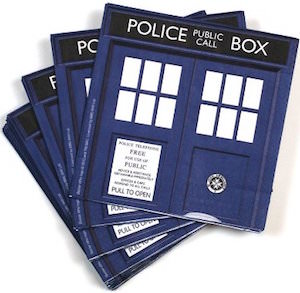 Doctor Who Blue Tardis Napkins