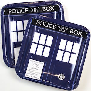 Tardis Doors Paper Plates