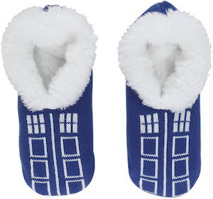 Tardis Fluffy Slippers