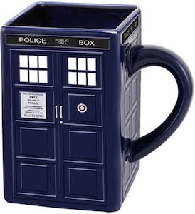 Square Ceramic Tardis Mug