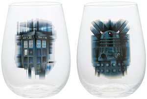 Doctor Who Dalek And Tardis Glass Set