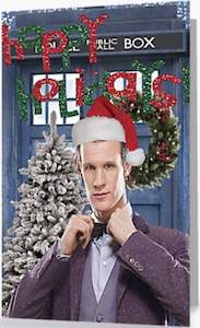 11th Doctor Happy Holidays Greetings Card