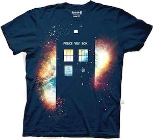 Doctor Who Tardis And The Galaxy T-Shirt