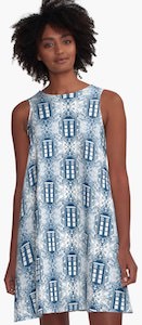 Doctor Who Damask Style Tardis Dress