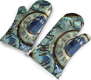 Tardis Time Traveling Oven Mitts